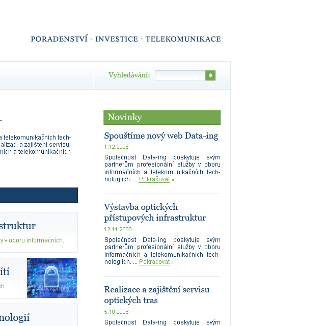 Data-ing - Web Design - Headline, Search & News