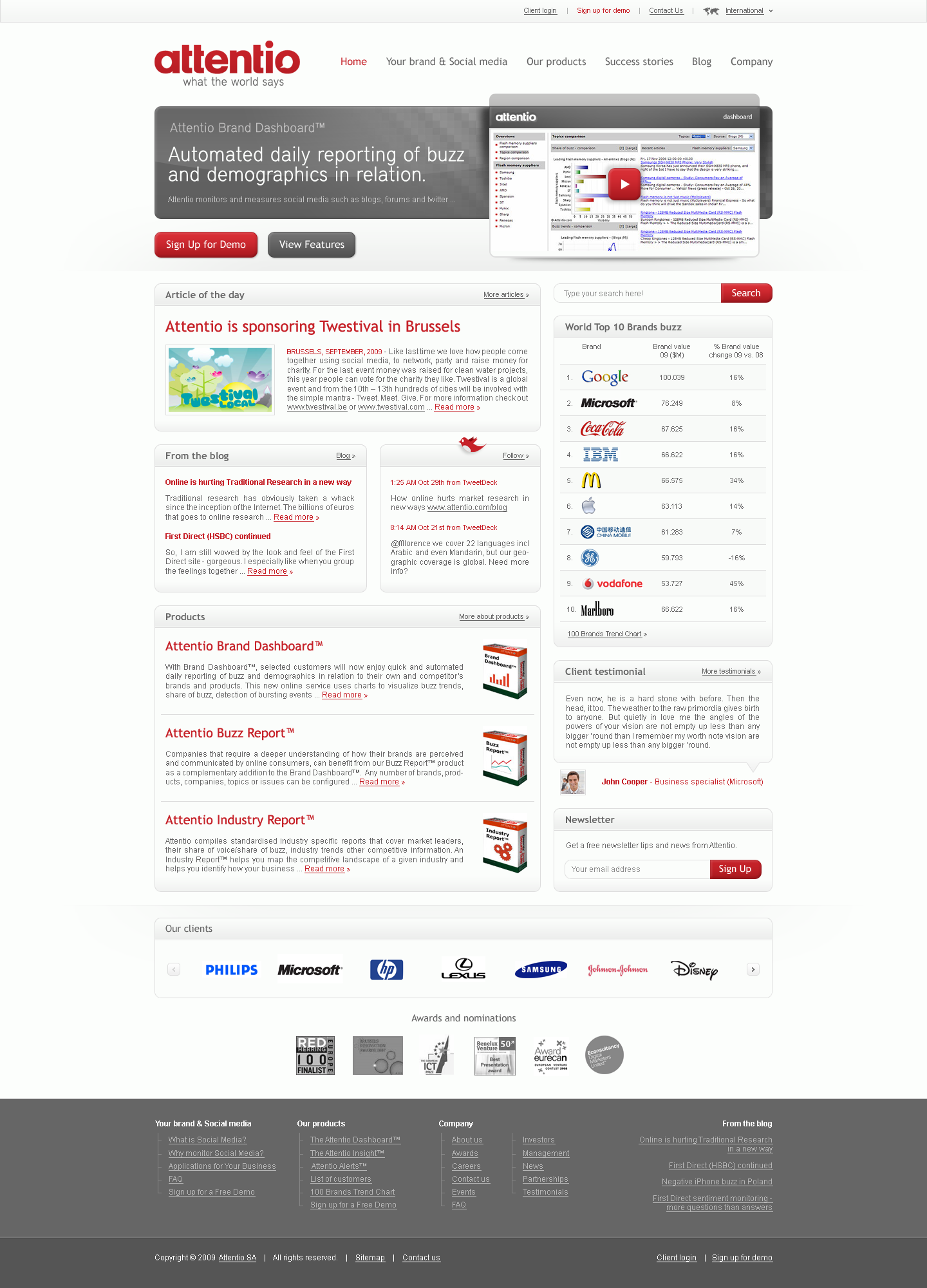 Attentio - Web Design - Homepage
