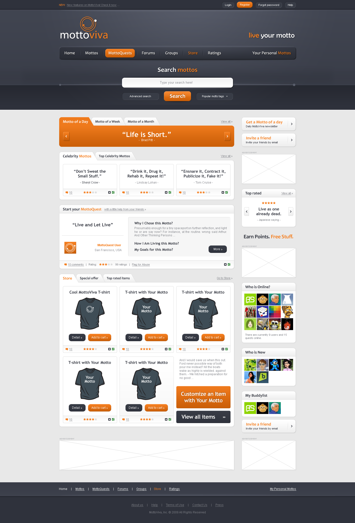 Mottoviva - Web Design - Homepage
