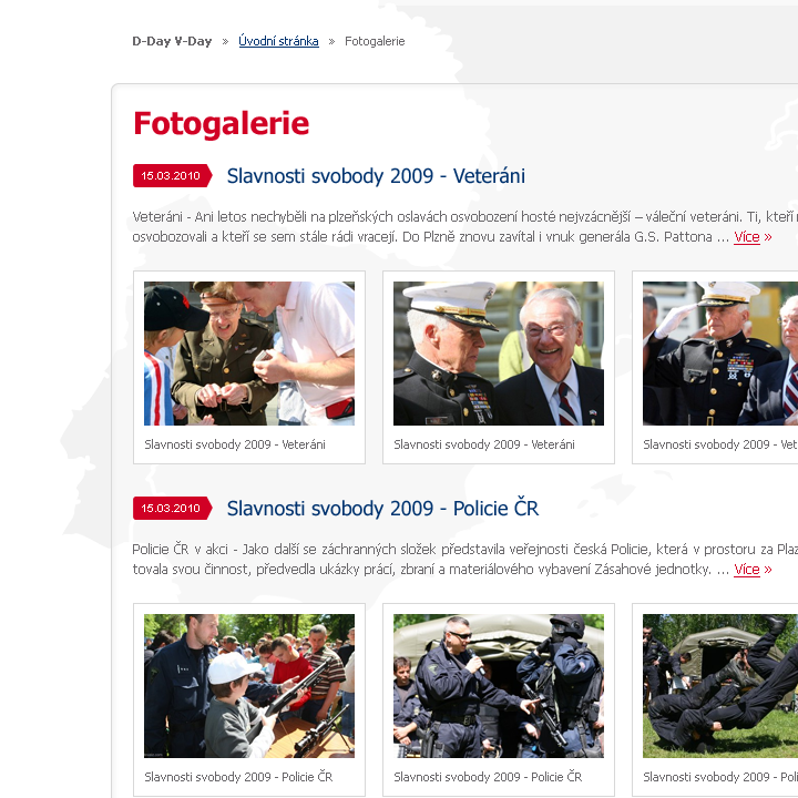 D-Day V-Day - Web Design - Photo Gallery