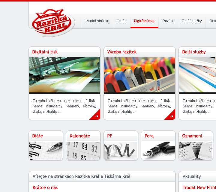 Razitka Kral - Web Design - Header, Navigation & Services