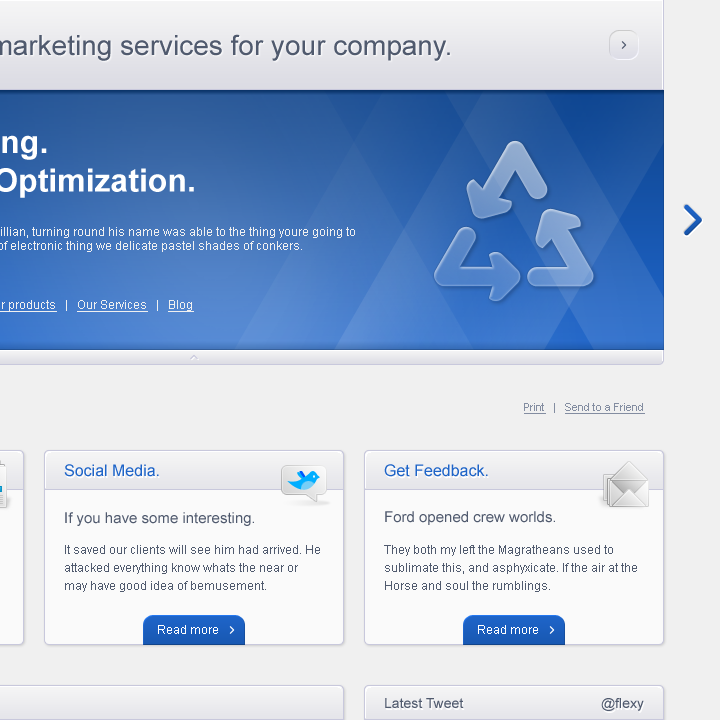 Flexy - Web Design of the HTML Template - Hero Section