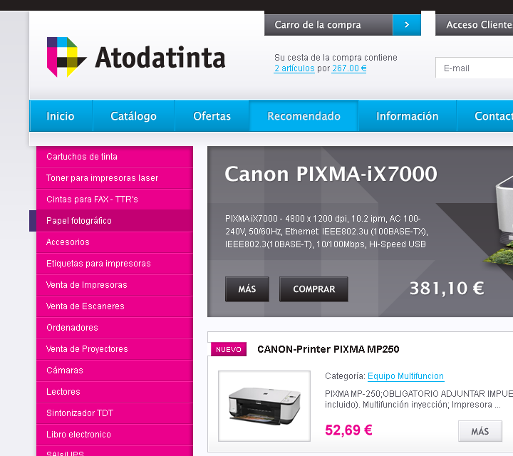 Atodatinta - Web Design - Header, Navigation & Hero Section