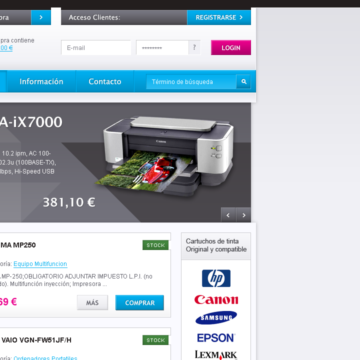 Atodatinta - Web Design - Login & Featured Product