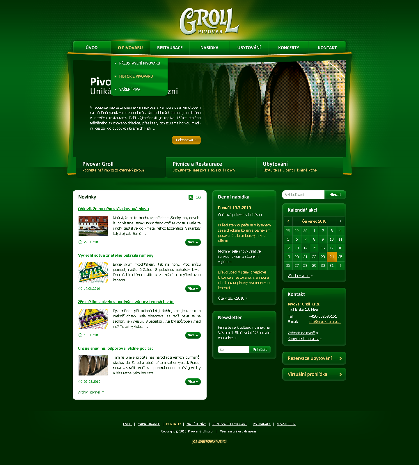 Groll Brewery - Web Design - Homepage