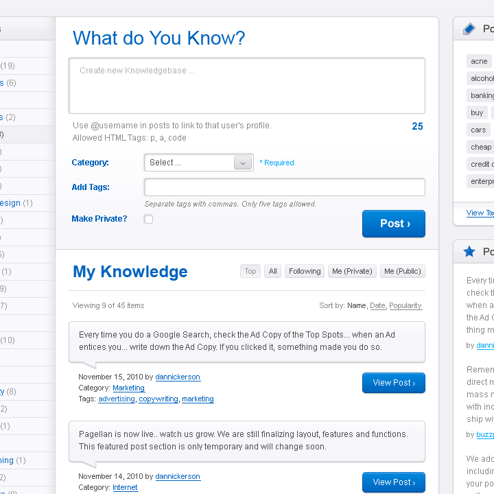 Pagellan - Web Design - New Knowledge