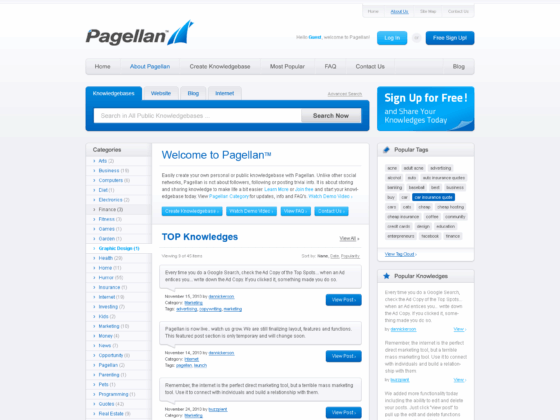 Pagellan - Web Design - Homepage