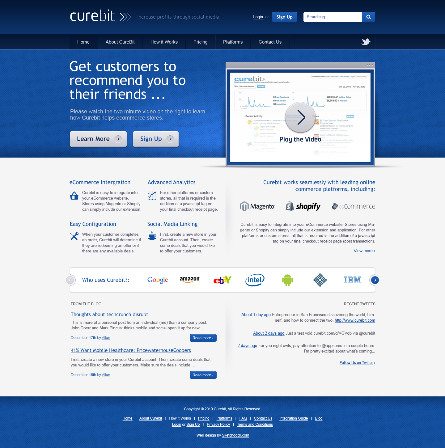 CureBit - Web Design - Homepage