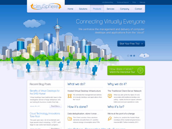 Cirrusphere - Web Design - Homepage