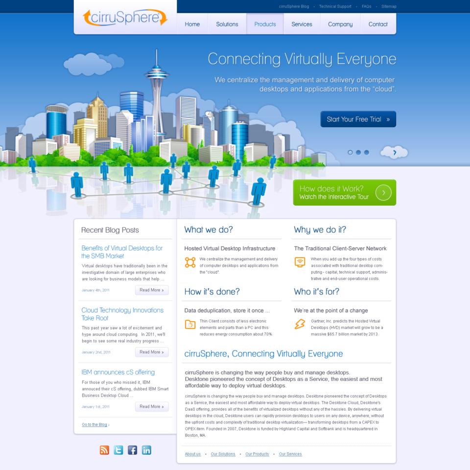 Cirrusphere - Web Design - Homepage