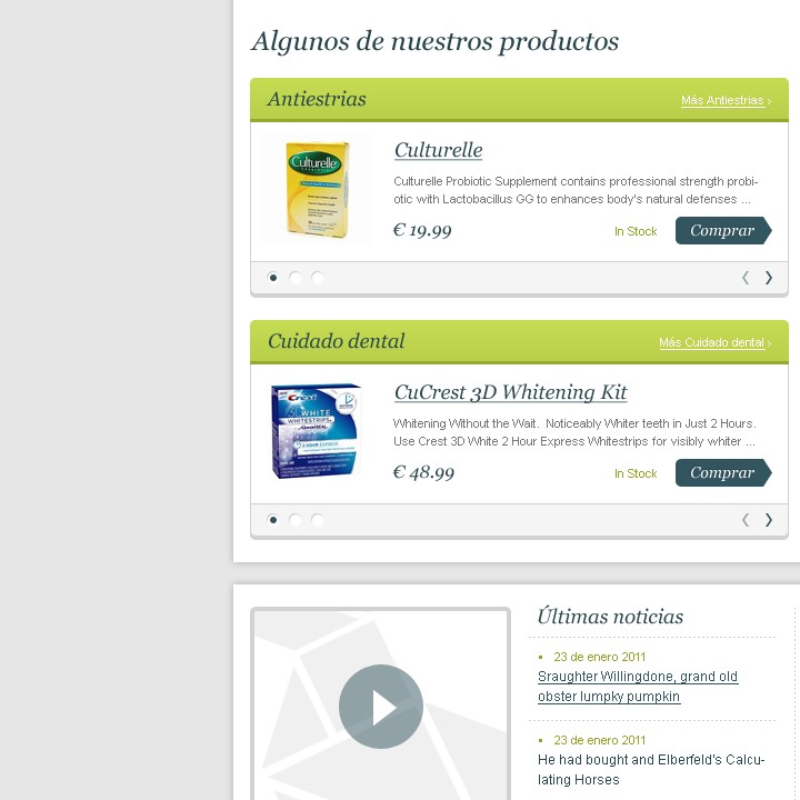 La Palomera - Web Design - New Products