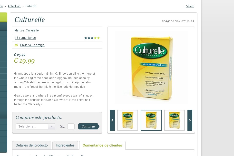 La Palomera - Web Design - Single Product