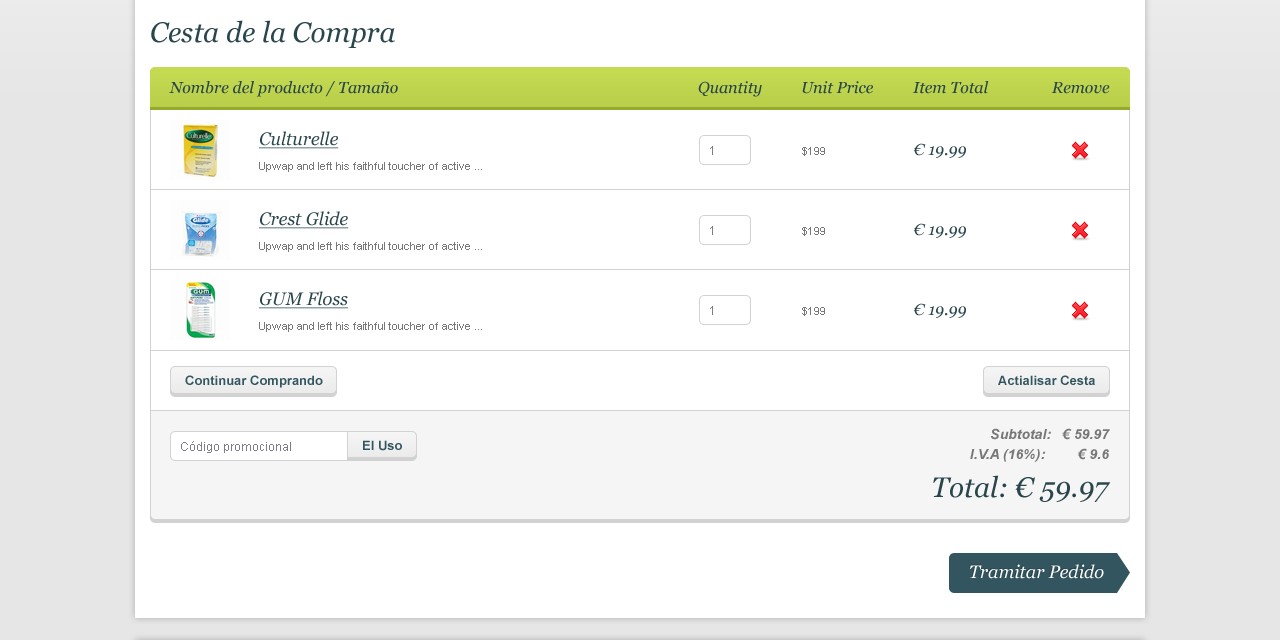 La Palomera - Web Design - Cart