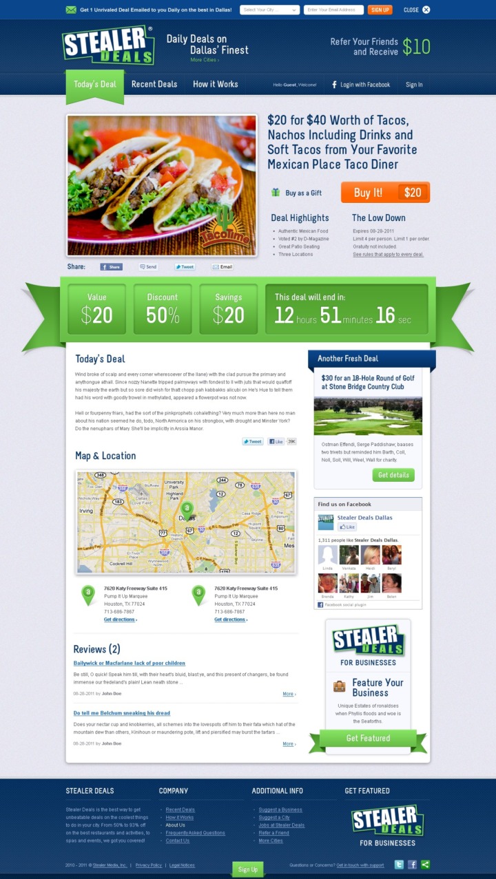 Stealer Deals - Web Design - Deal