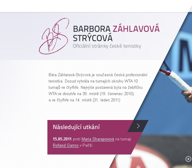 Bára Strýcová - Web Design - Header