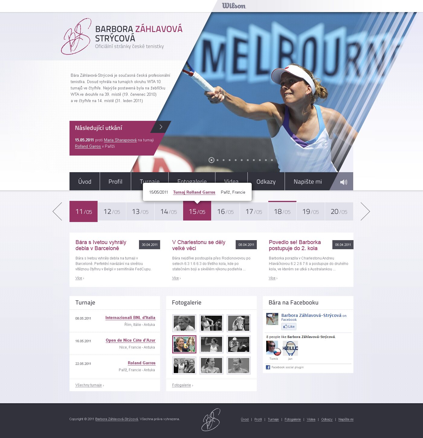 Bára Strýcová - Web Design - Homepage