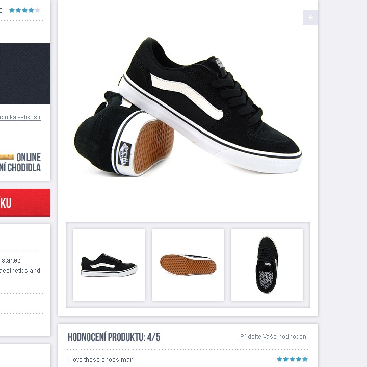 SkateShoes - Web Design - Single Product Gallery & Ratings