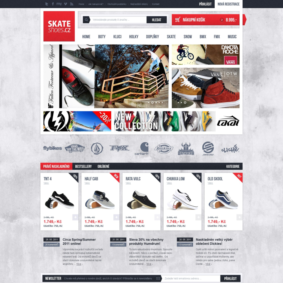 SkateShoes - Web Design - Homepage