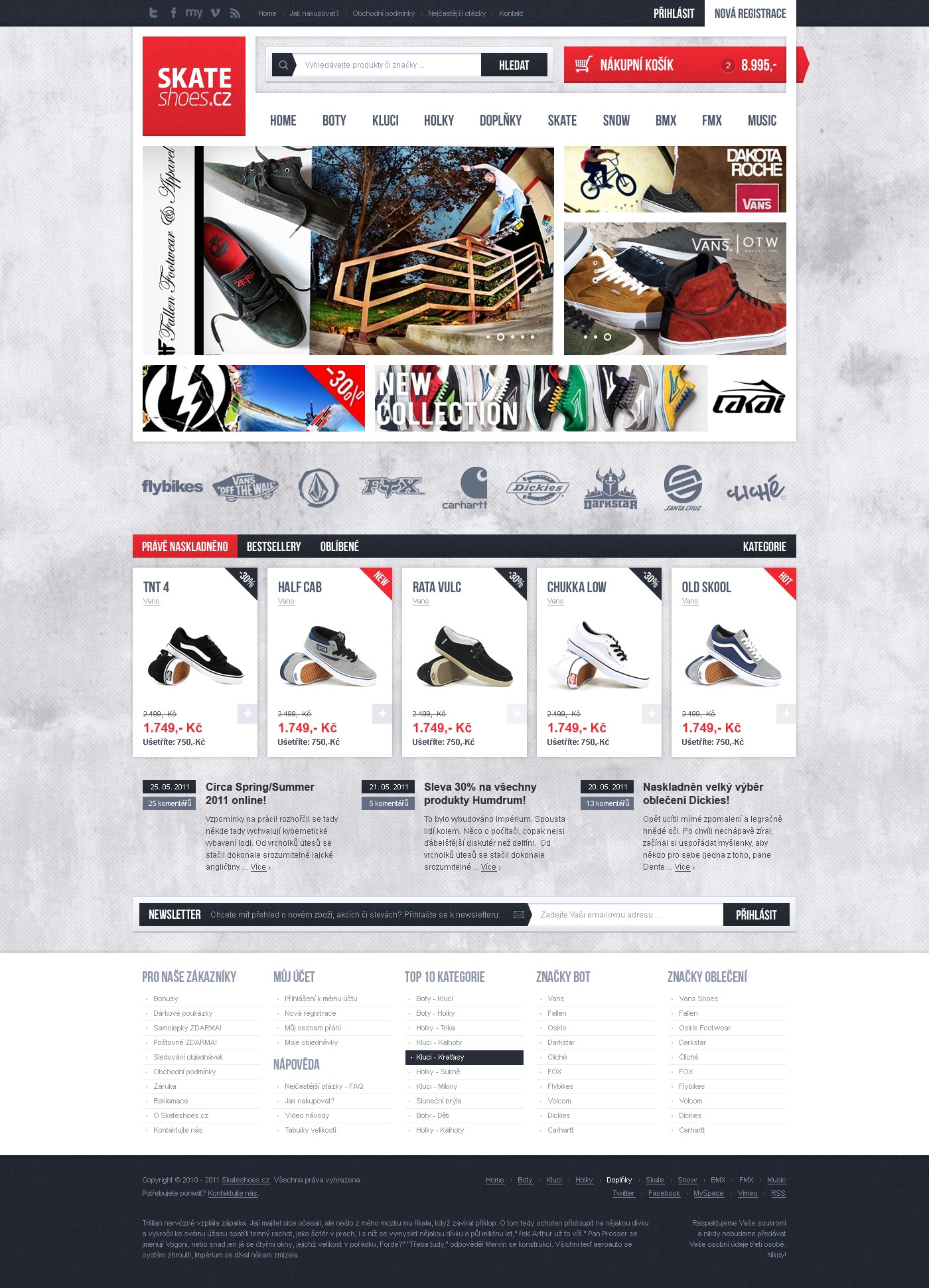 SkateShoes - Web Design - Homepage