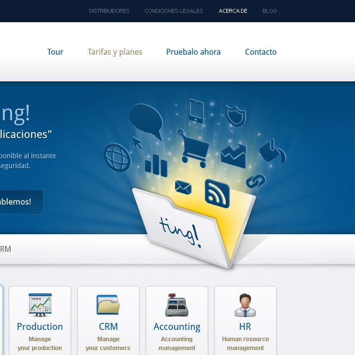 ThinkTing! - Web Design - Navigation & Hero Image