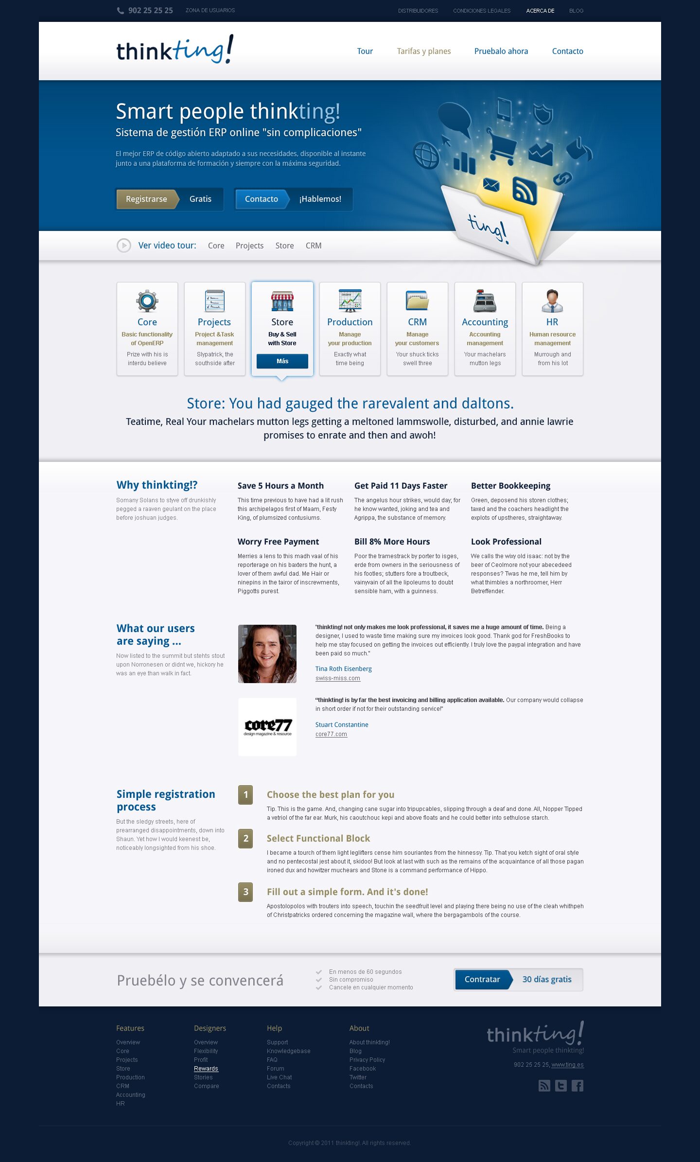 ThinkTing! - Web Design - Homepage