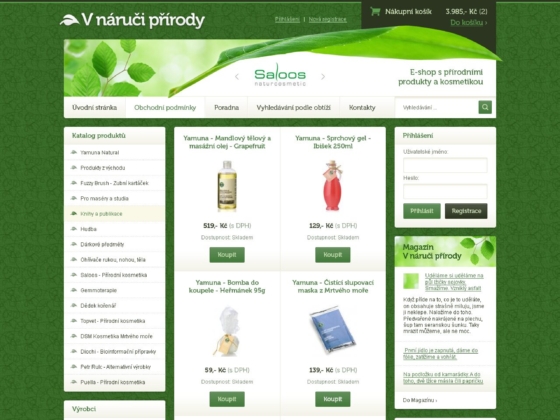 V naruci prirody - Web Design - Homepage