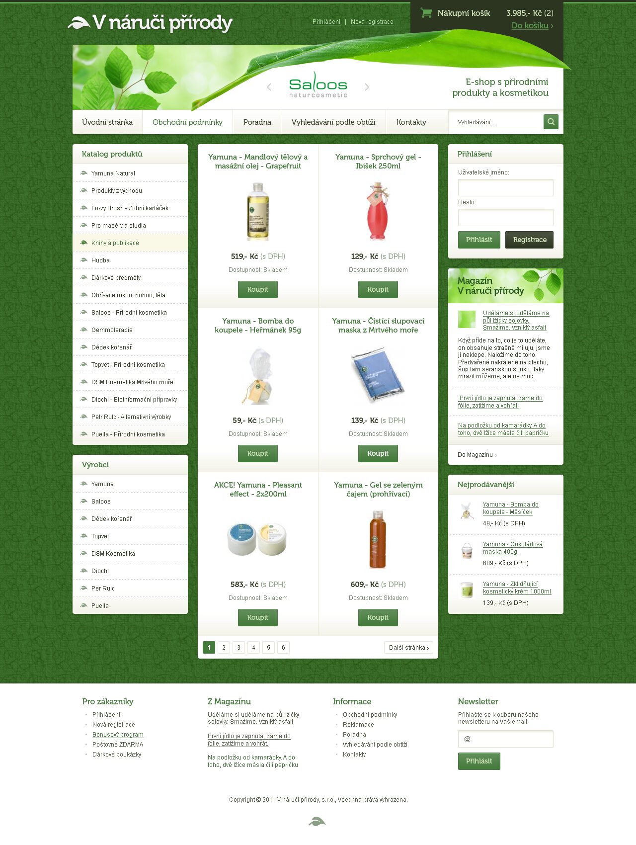 V naruci prirody - Web Design - Homepage
