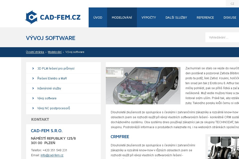 CAD FEM - Web Design About
