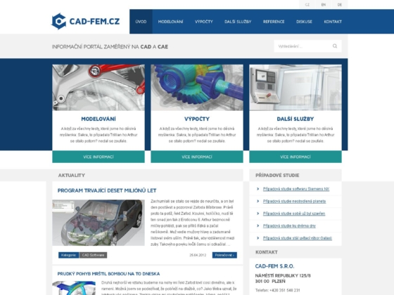CAD FEM - Web Design - Homepage