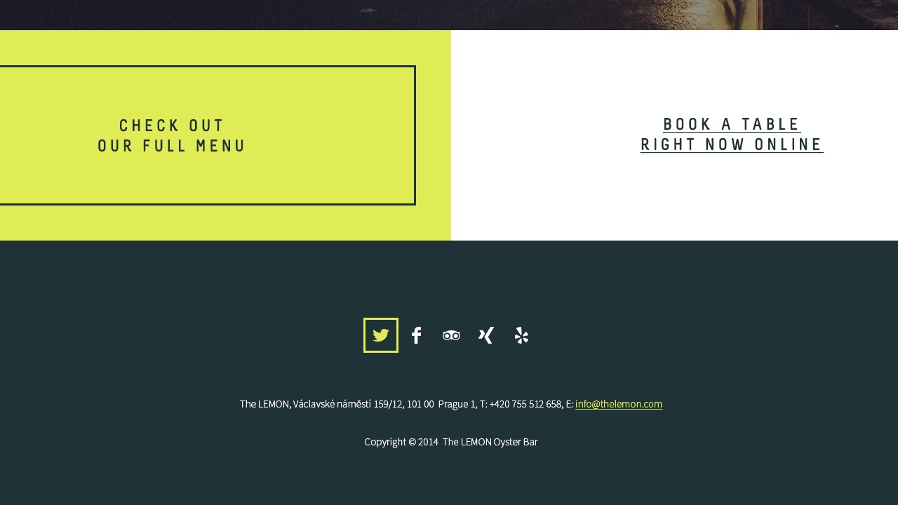 Lemon - Web Design - Links & Footer