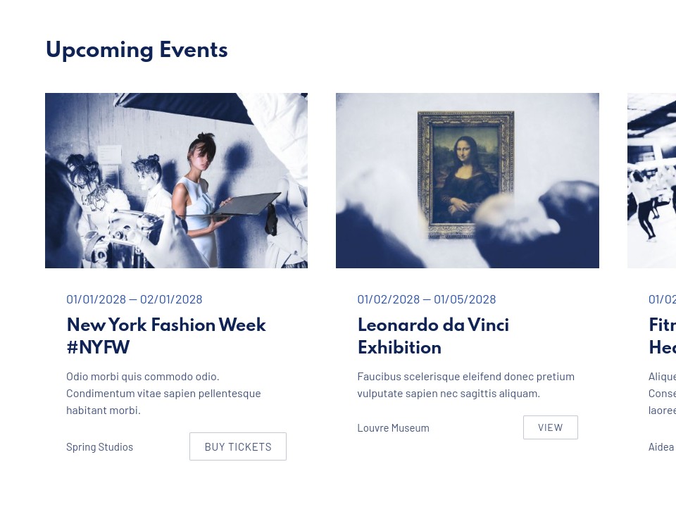 Aidea by FORQY - Multipurpose WordPress Theme - Events