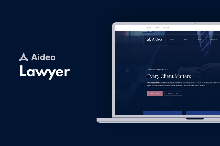 Aidea by FORQY - Preview of the Lawyer WordPress Theme