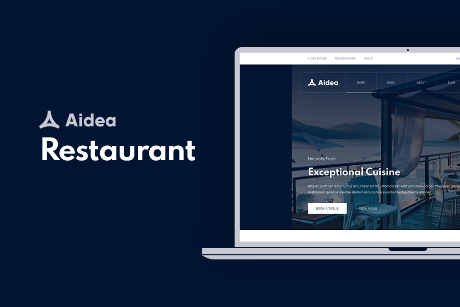 Aidea by FORQY - Preview of the Restaurant WordPress Theme