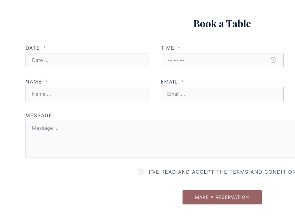 Linguini by FORQY - Fine Dining WordPresss Theme - Restaurant Reservations