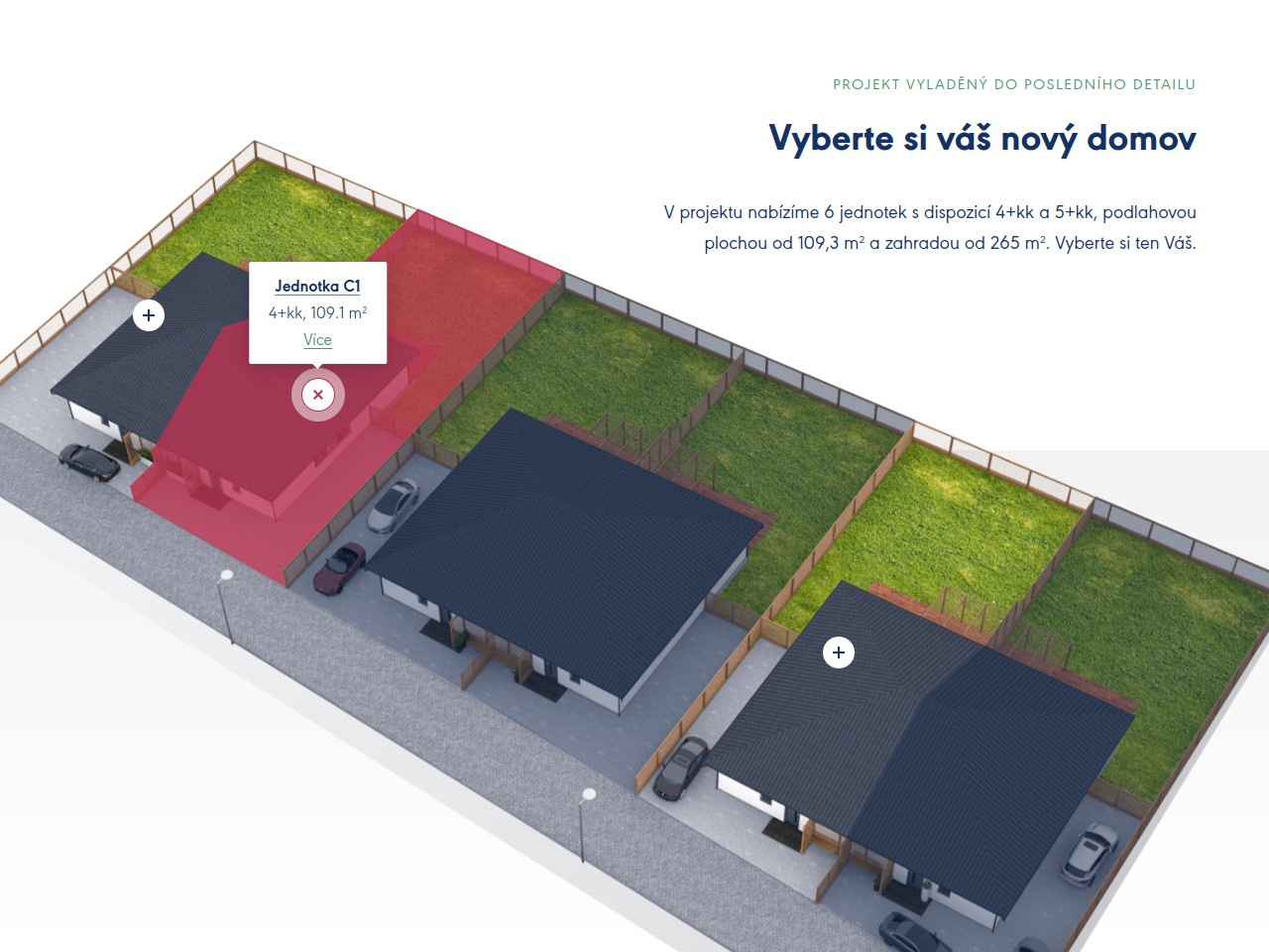 Bungalovy Tišice - Web Design & Development - Unit selection