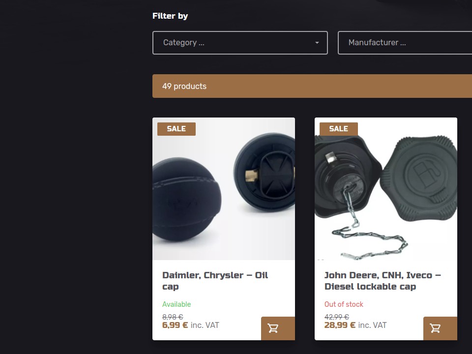 BB Caps - Web Development - Products