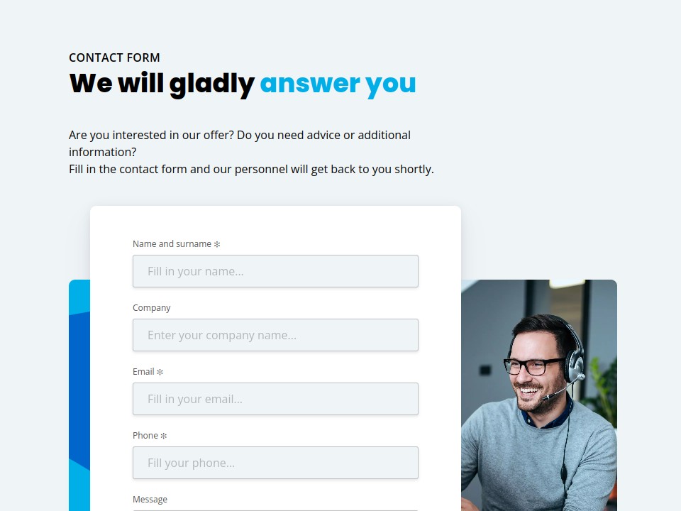 Asseco CE Cloud - Web Development - Contact form