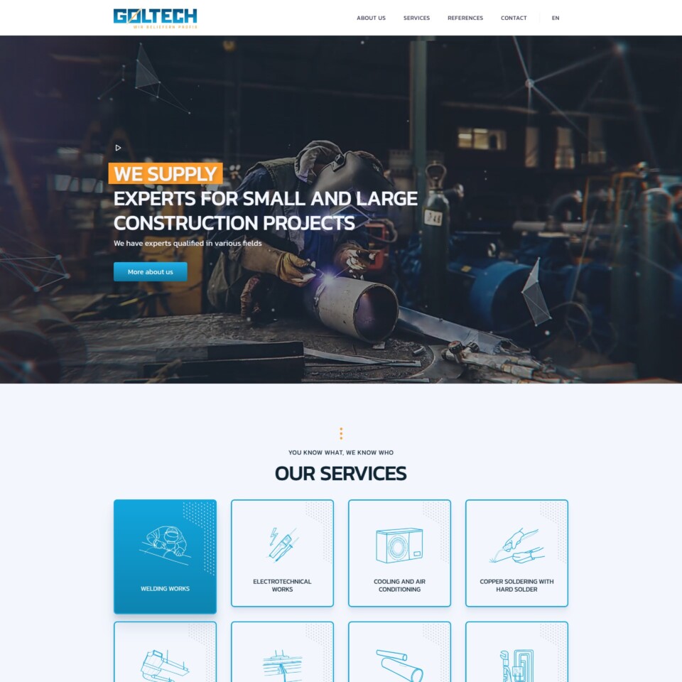 Goltech - Web Development - Homepage