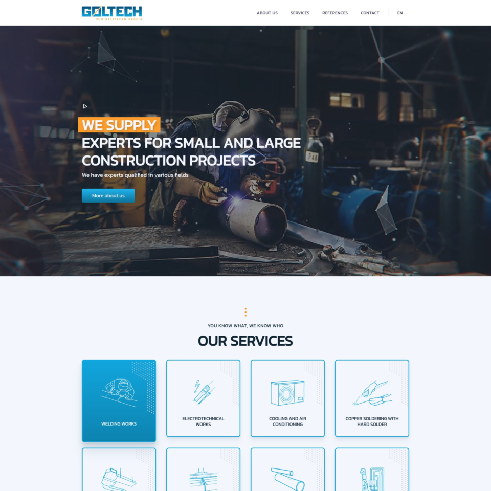 Goltech - Web Development - Homepage