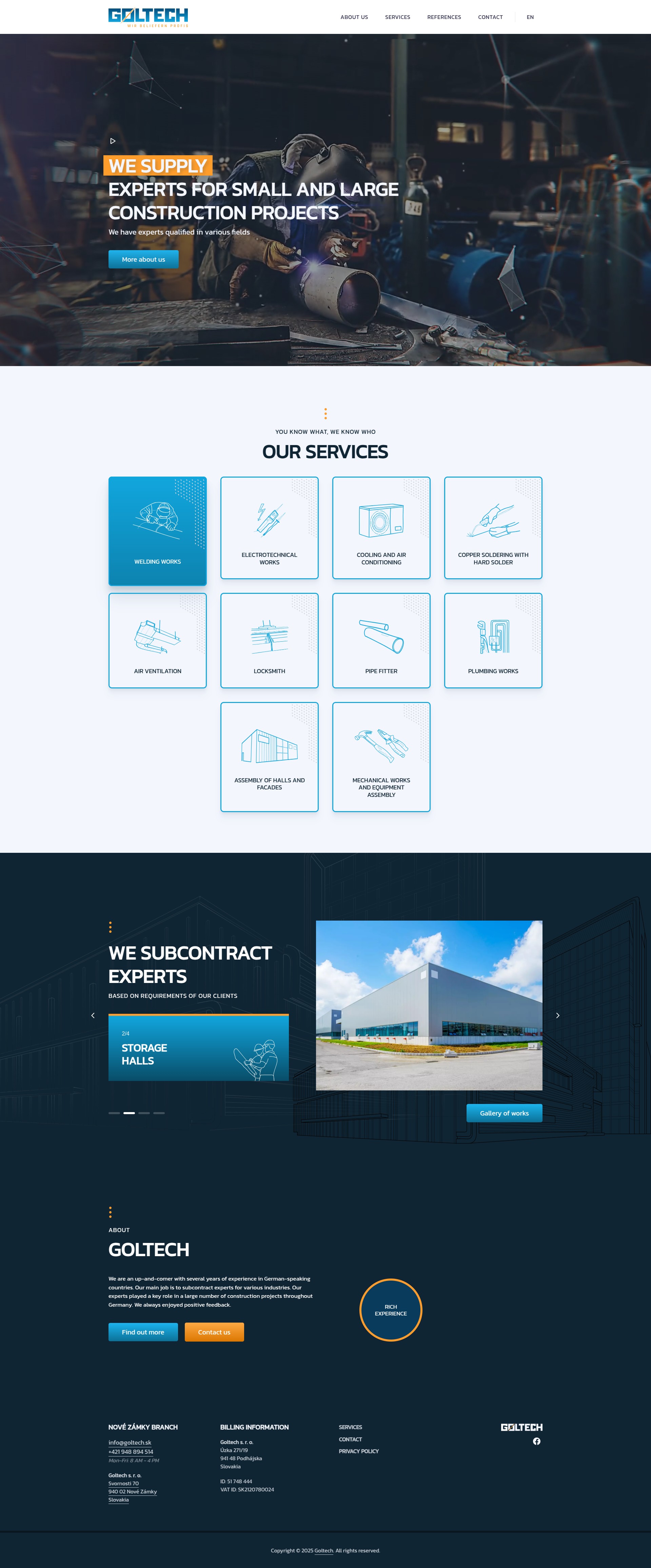 Goltech - Web Development - Homepage