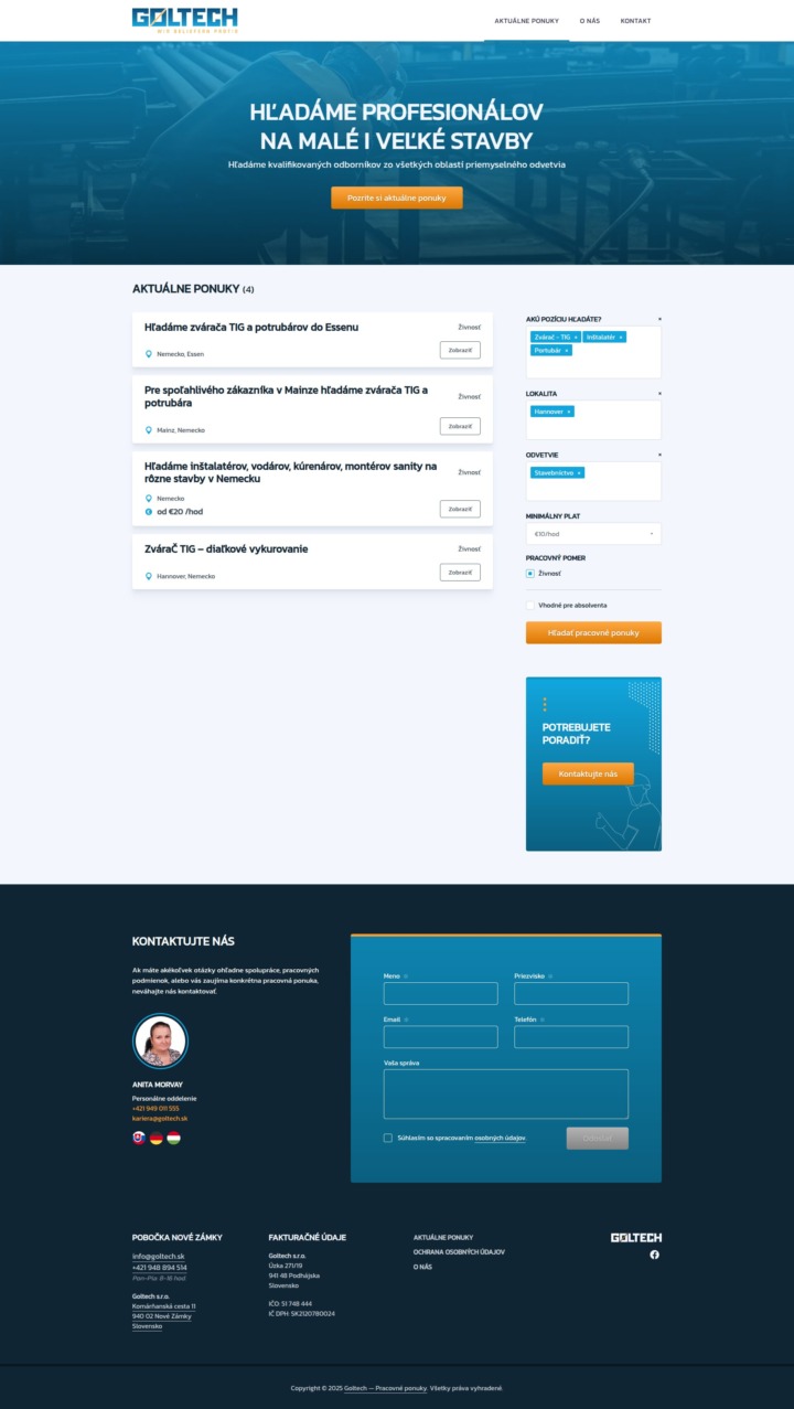 Goltech - Web Development - Job Board