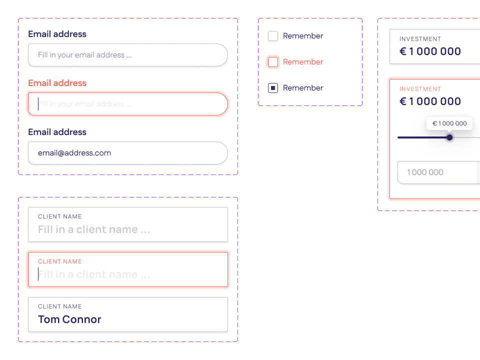 Invest.in - Web Design & Development - Figma Components
