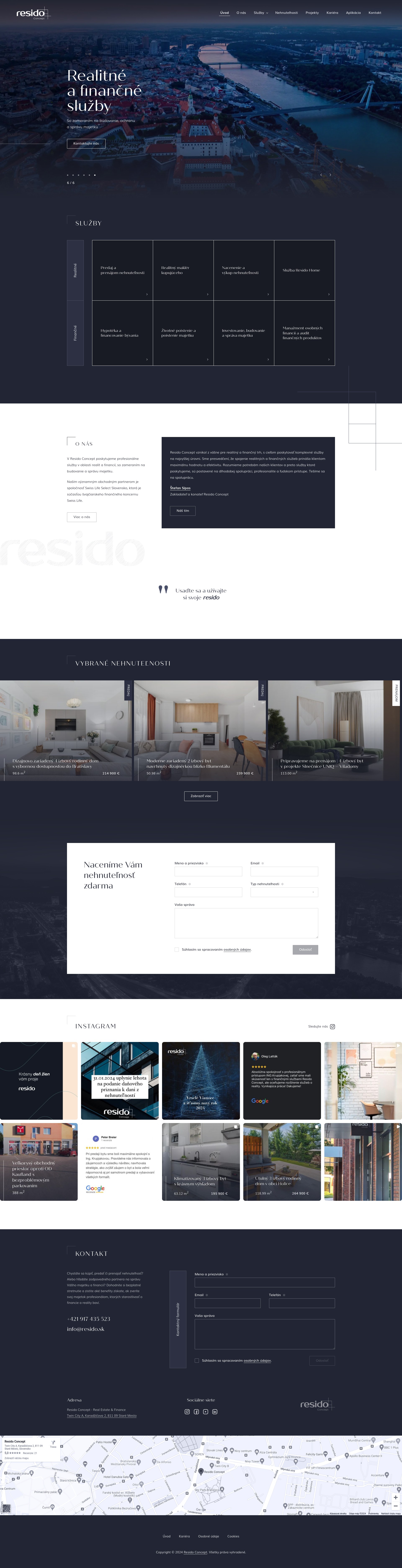 Resido - Web Development - Homepage