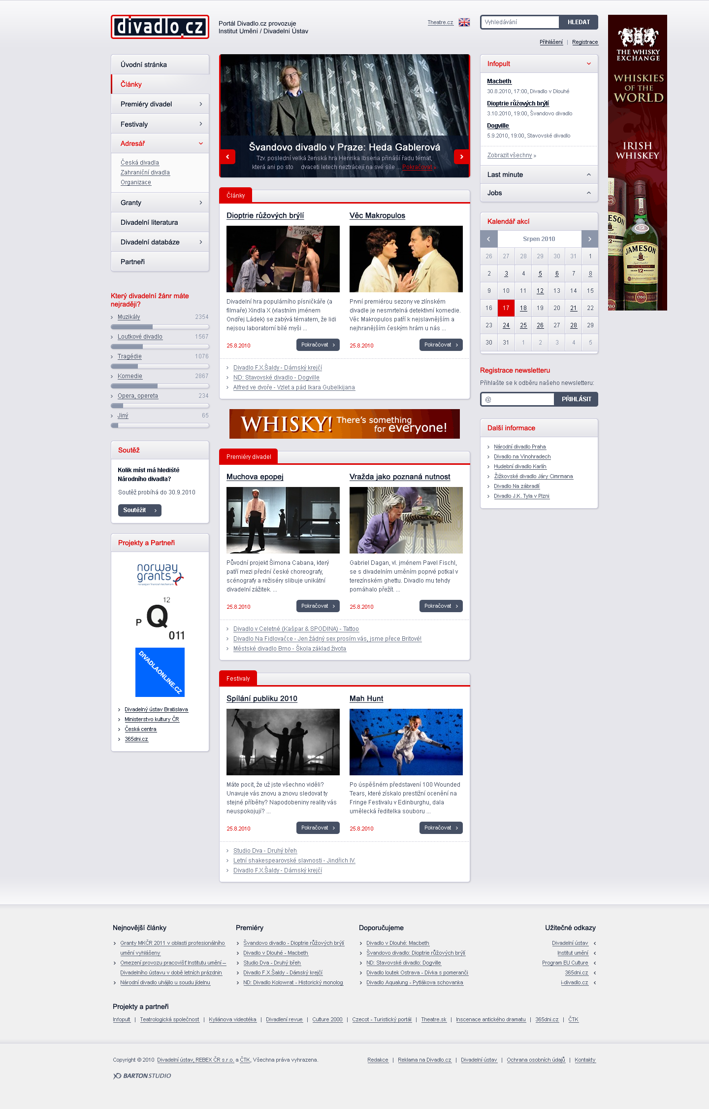 Divadlo.cz - Web Design - Homepage