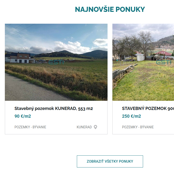 Esti - Web Development - Property Listings