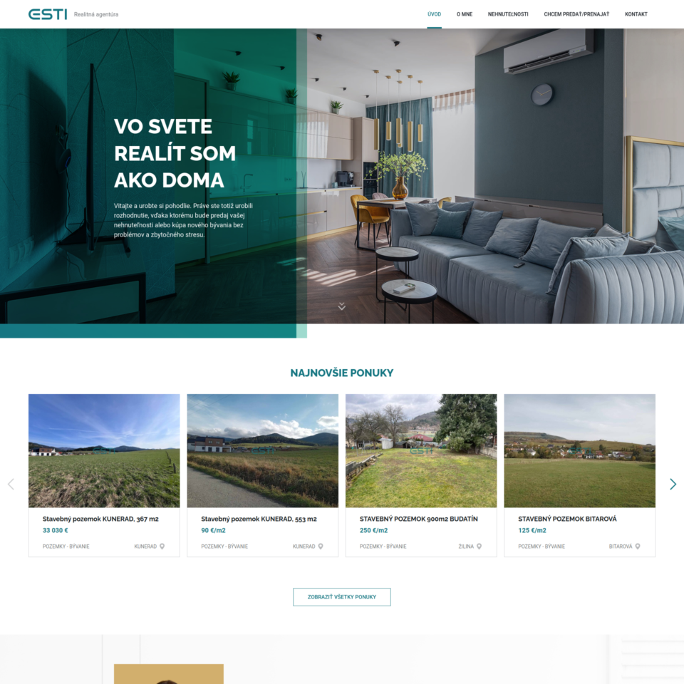 Esti - Web Development - Homepage
