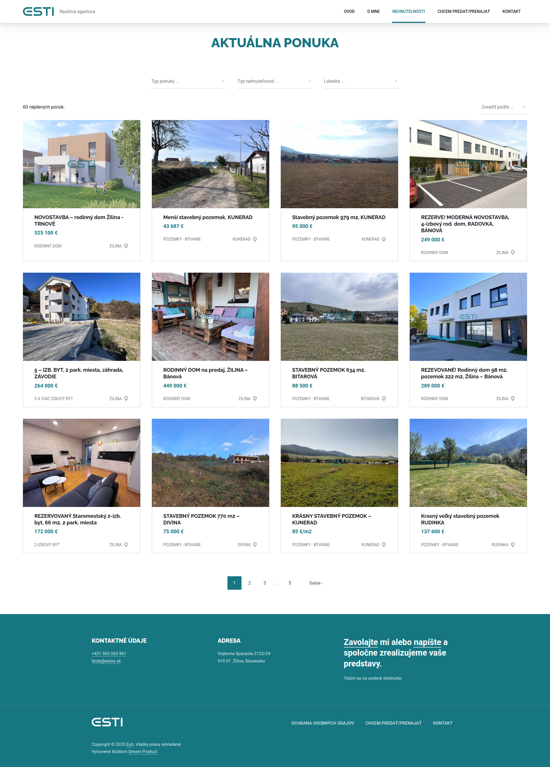 Esti - Web Development - Properties