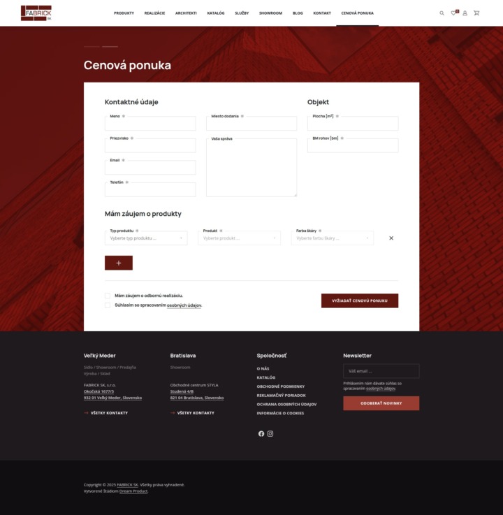 Fabrick - Web Development - Inquiry
