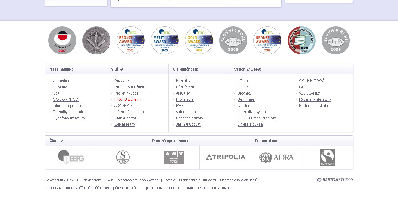 Fraus Publishing - Web Design - Footer