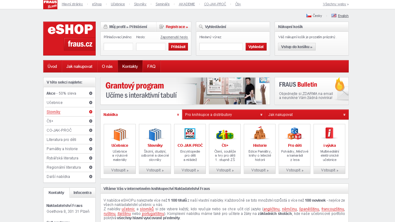 Fraus Publishing - Web Design - Eshop